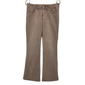 Vintage Let Me B. Bongo Juniors 7 Jeans Flared Light Brown Tan 90s Y2K Denim